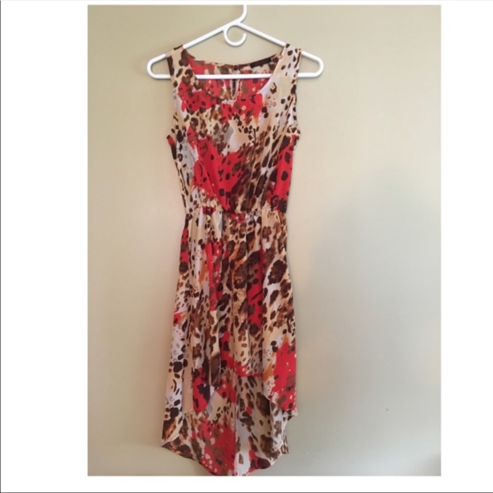 High Low animal print Dress